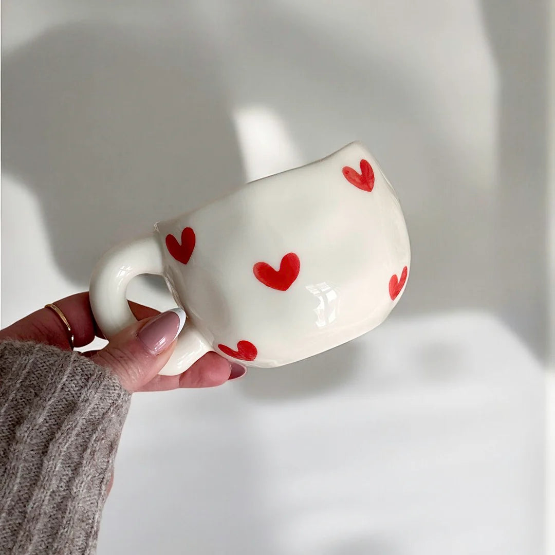 Ceramic heart mug