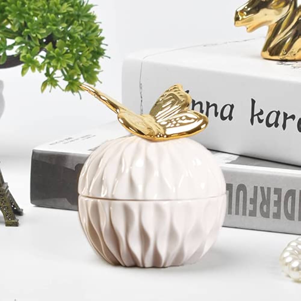 Butterfly Bliss Ceramic Jewelry Box