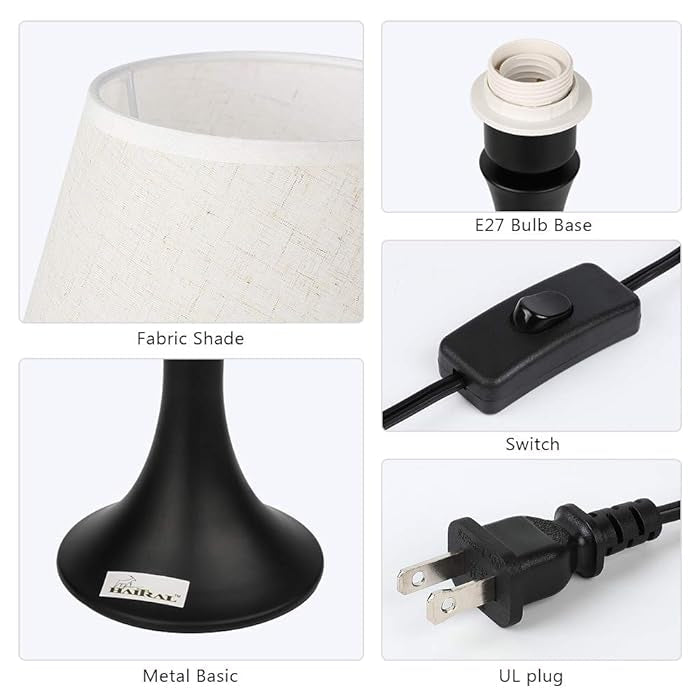 Black and Ivory Classic Lamp Table