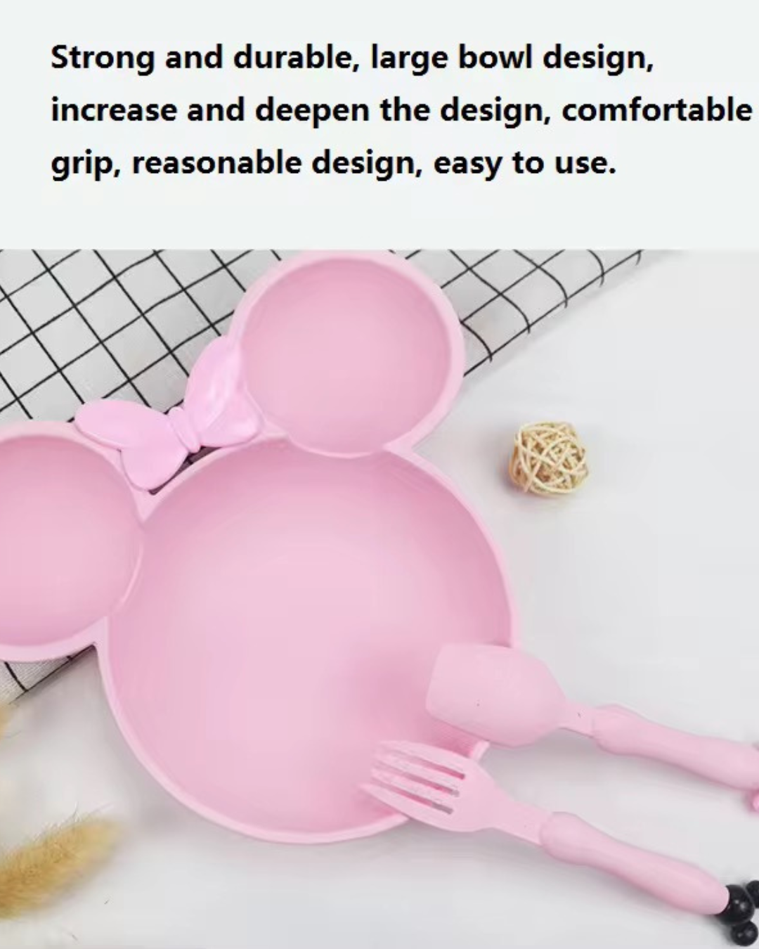Minnie Mouse Plastic Plate Set