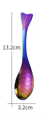 Colored Stainless Steel Mermaid Spoon