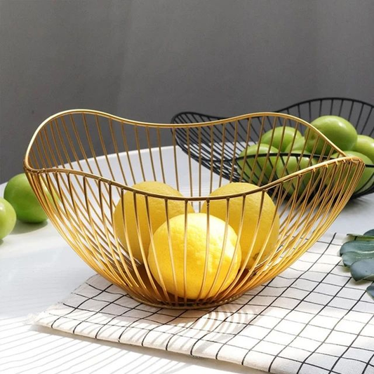 Golden Wired Fruit Bowl