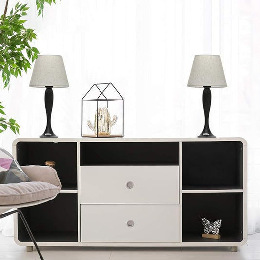 Black and Ivory Classic Lamp Table