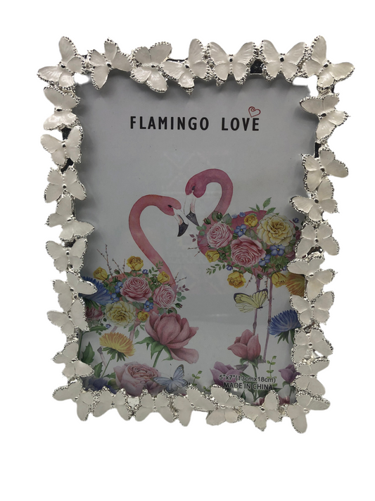 Butterfly white frame