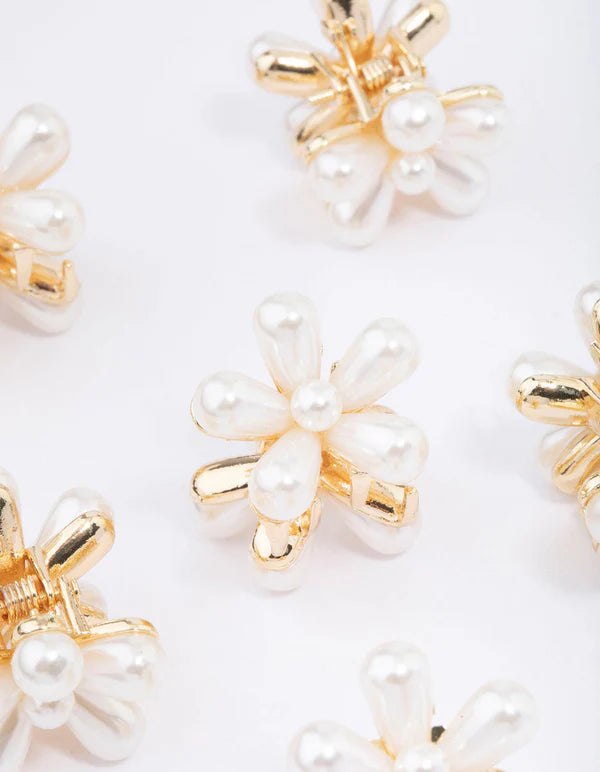 Pearl hair clips