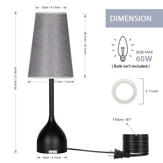 Black table lamp