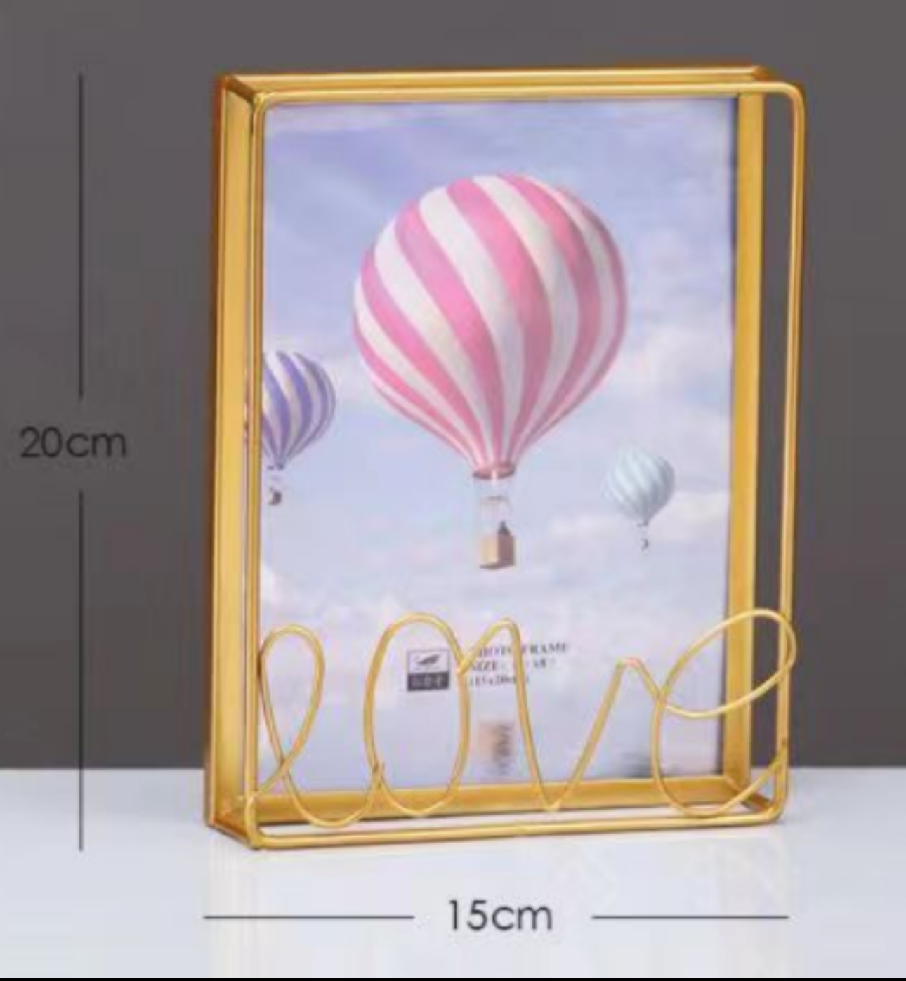 Metal love photo frame