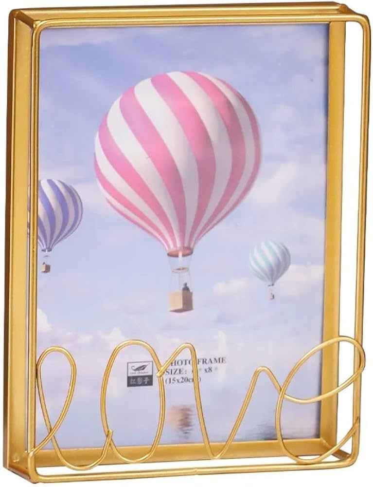 Metal love photo frame