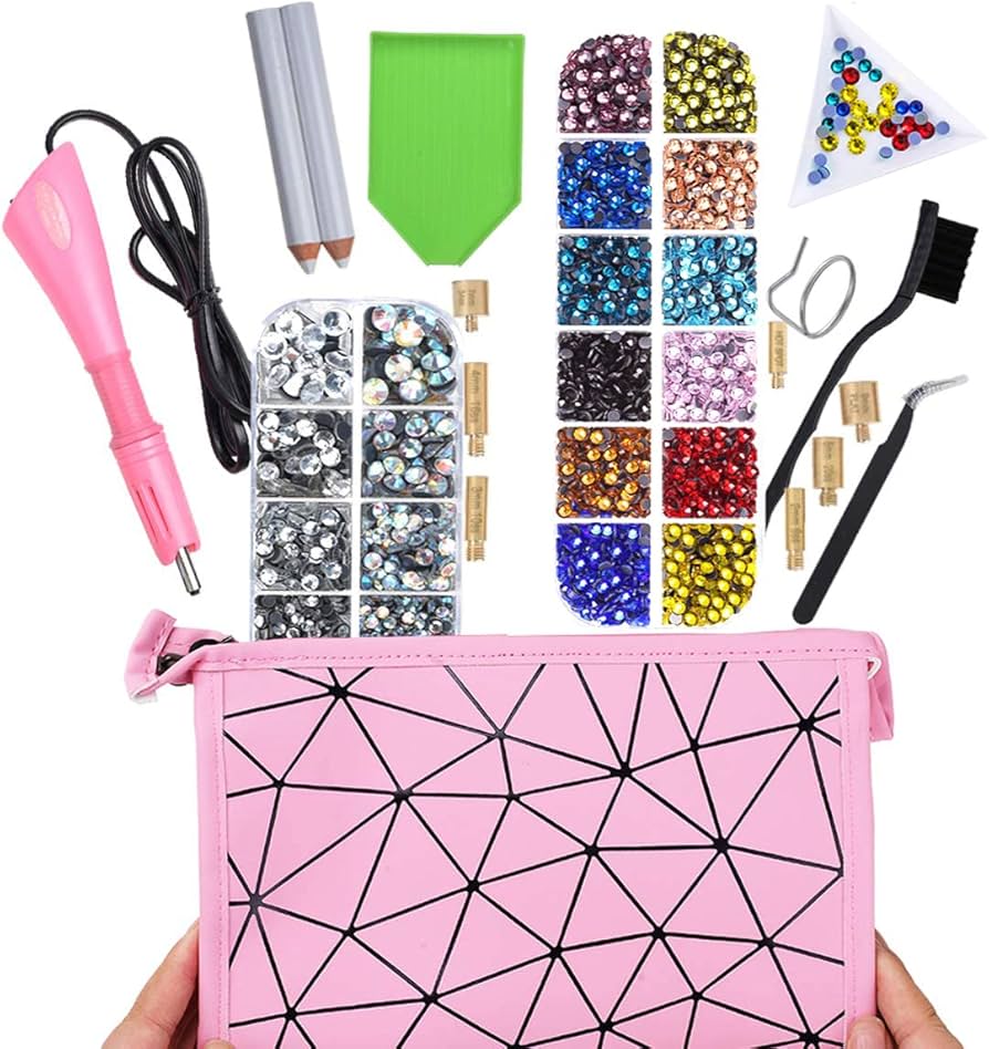 Pink and Black Holographic Makeup Bag
