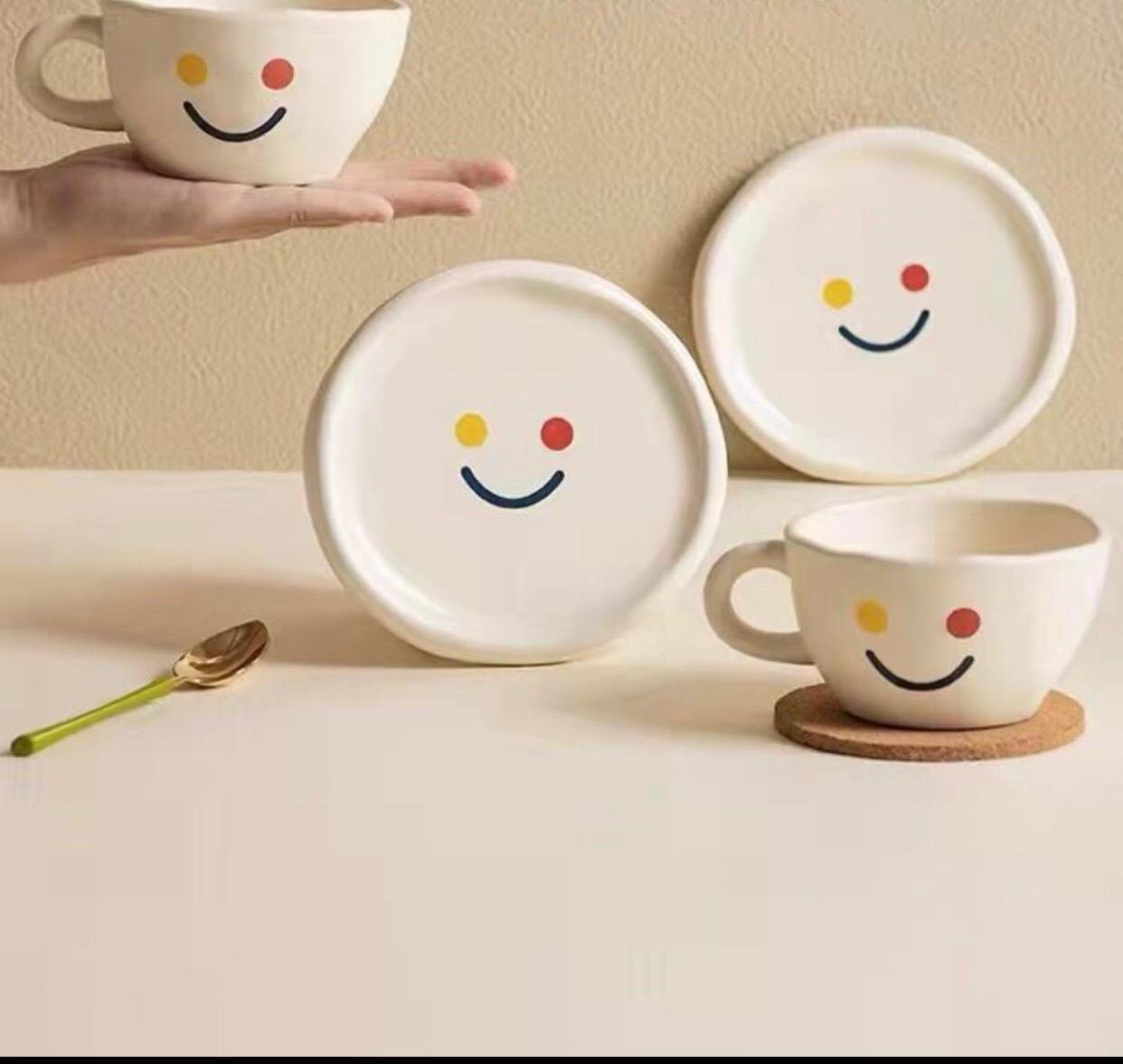 Smiley Cup with Plate