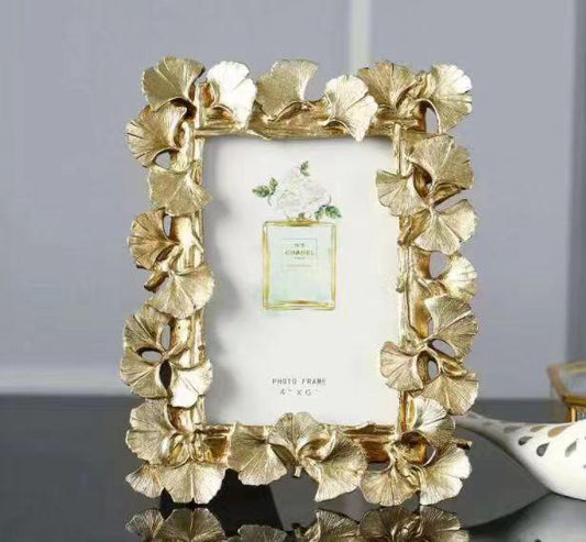 Gold Flowers photo Frame