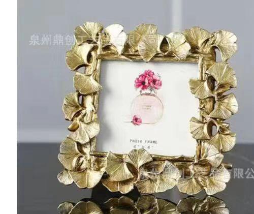 Gold Flowers photo Frame