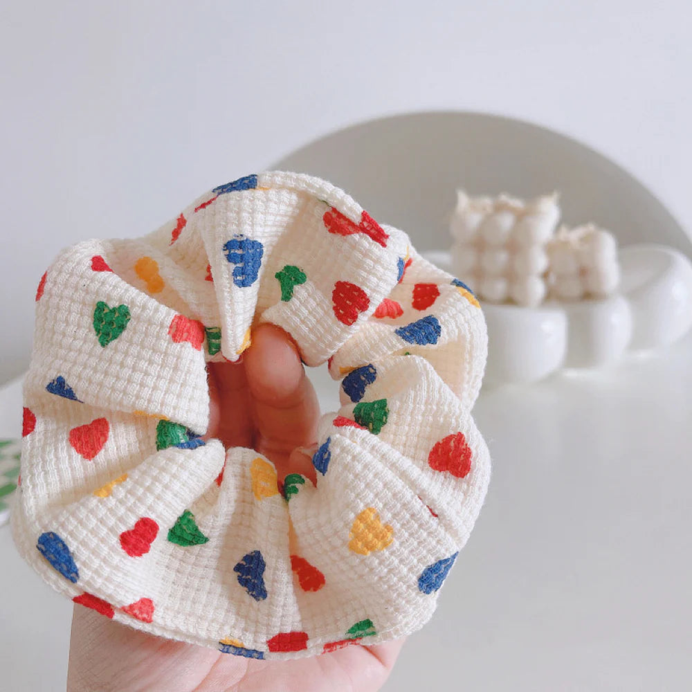 Colorful Hearts Scrunchie