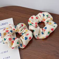 Colorful Hearts Scrunchie