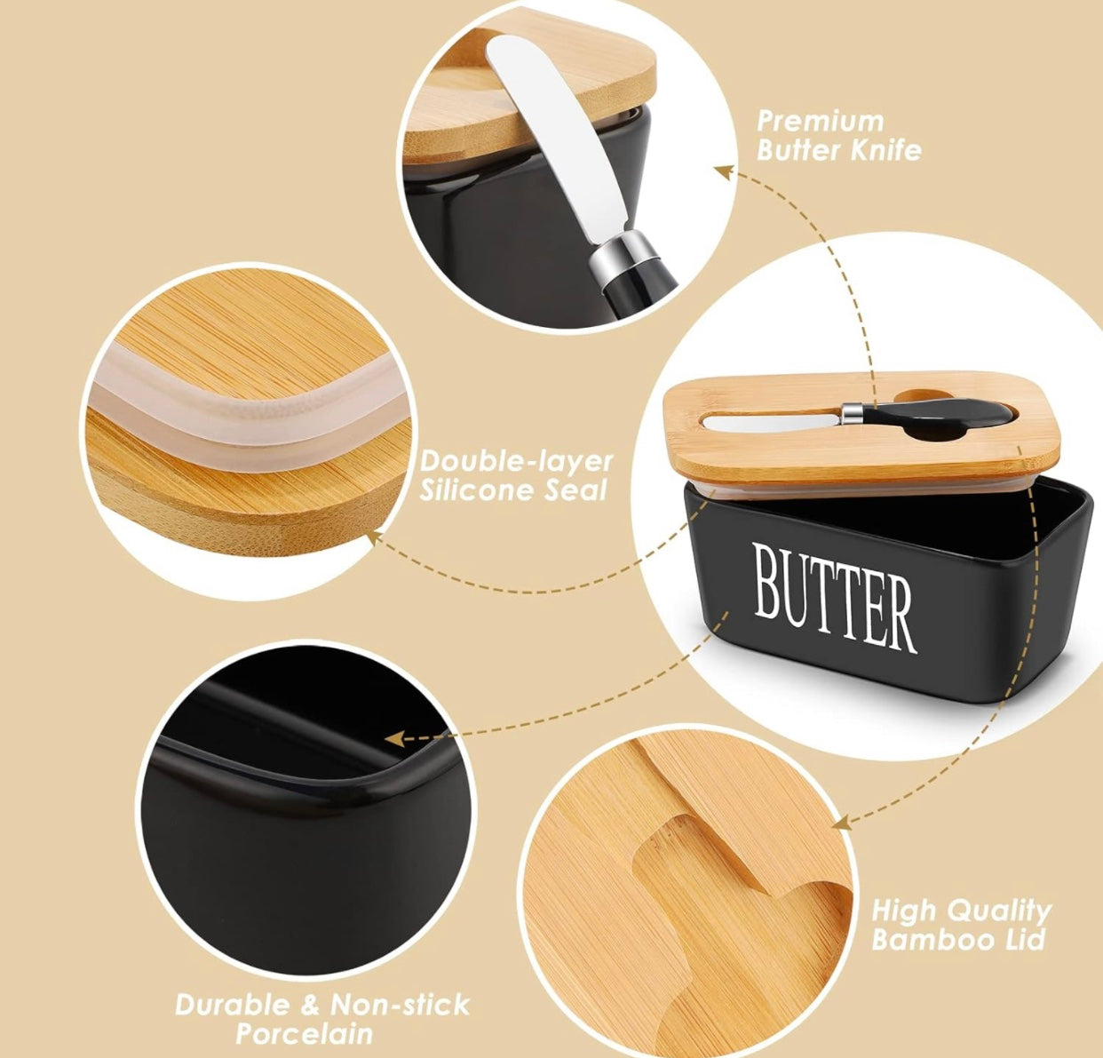 Rectangular Sealed Butter Storage Box