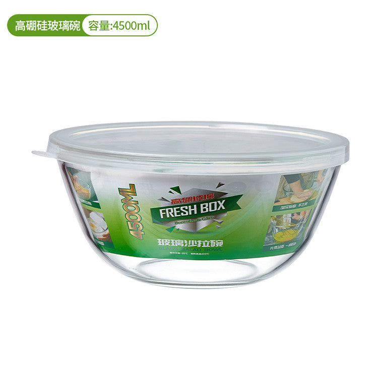 Round borosilicate food storage