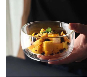 Double Glass Heat Resistant Bowl