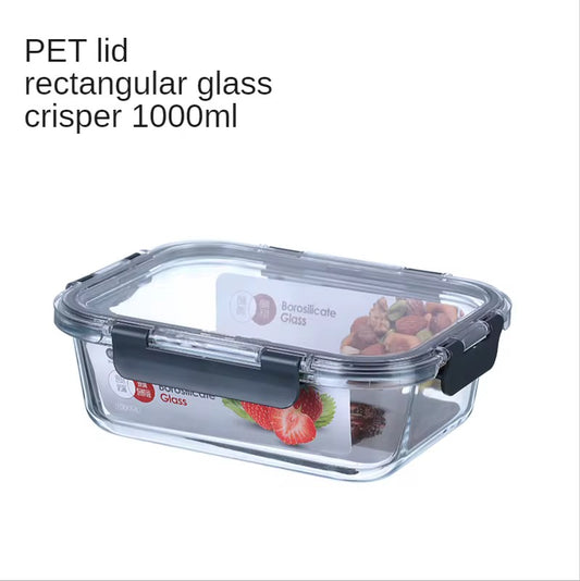 Rectangle borosilicate glass food storage