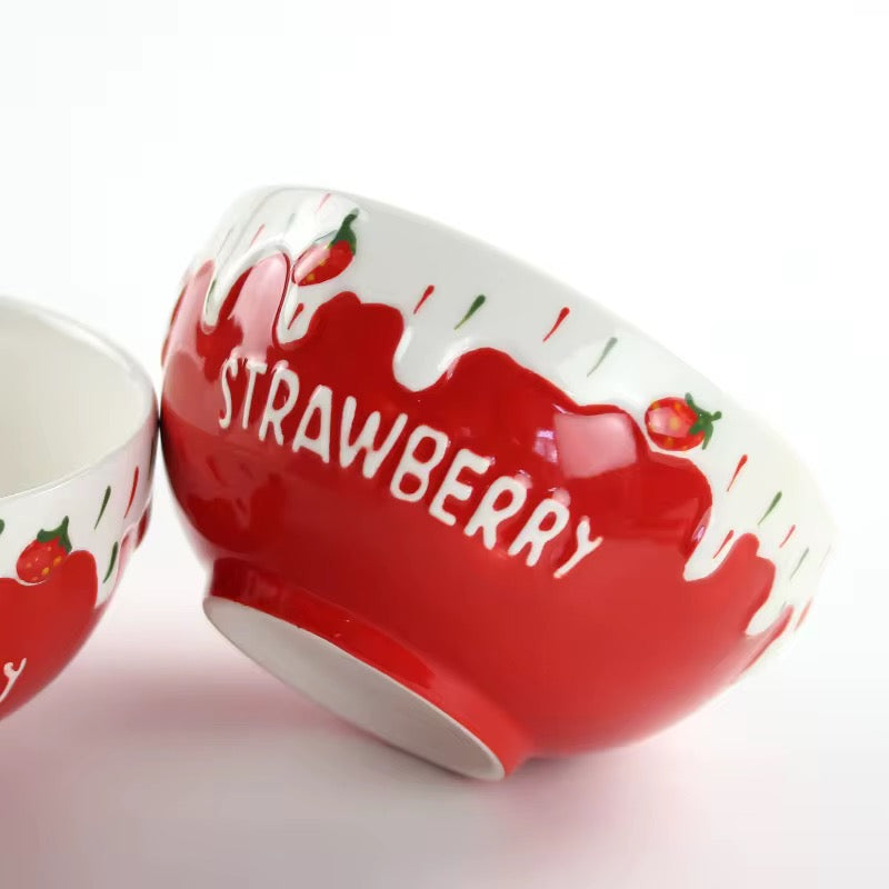 Strawberry ceramic bowl