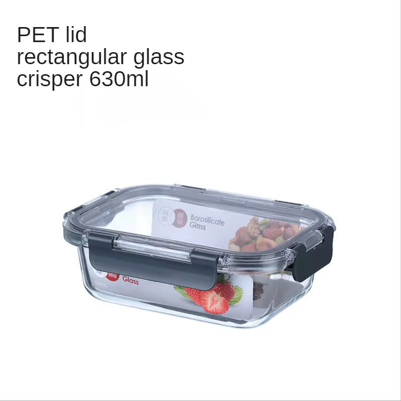 Rectangle borosilicate glass food storage