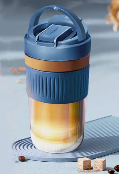 Glass cup with lid