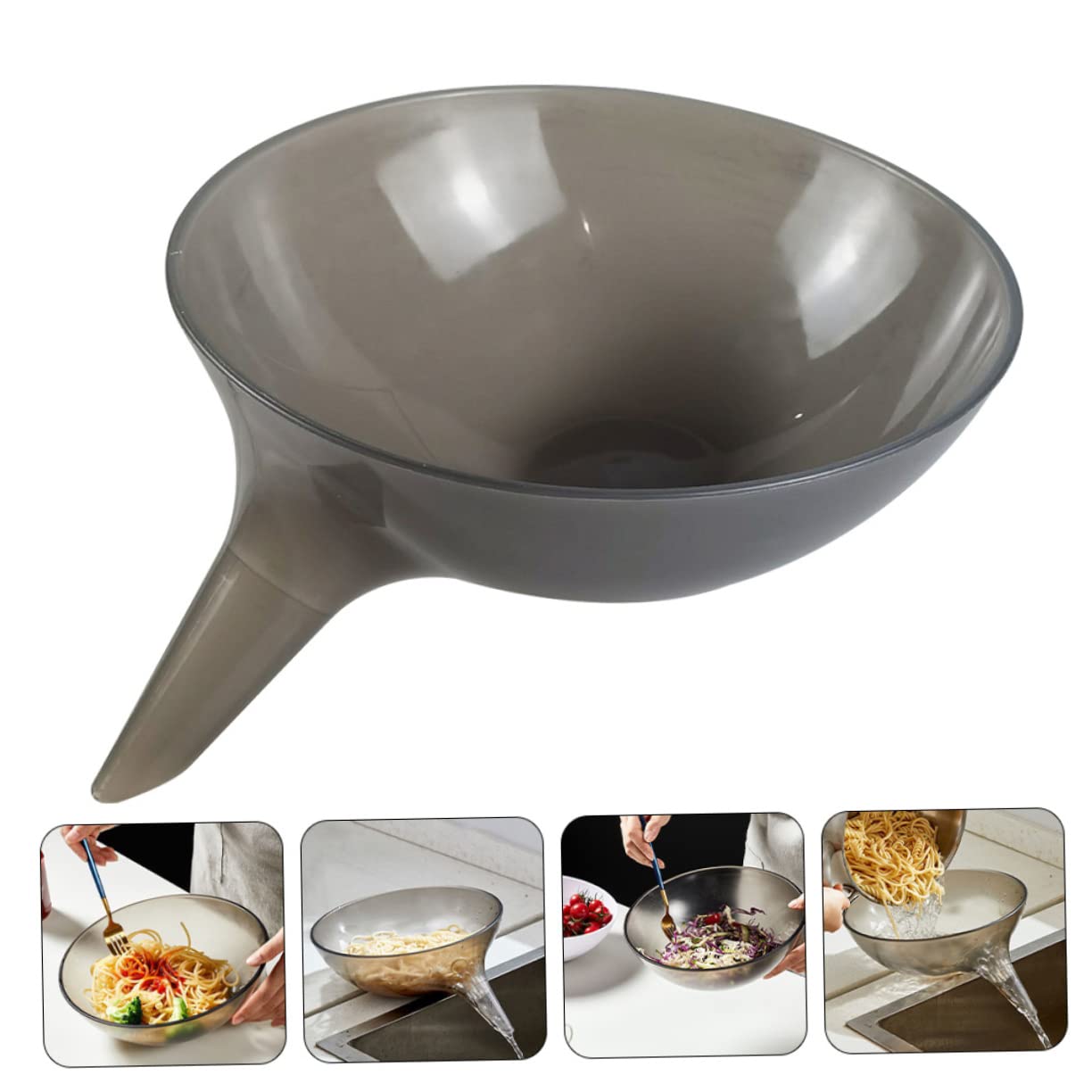 Rice Sieve Plastic Colander with Spout