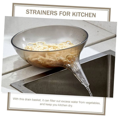 Rice Sieve Plastic Colander with Spout