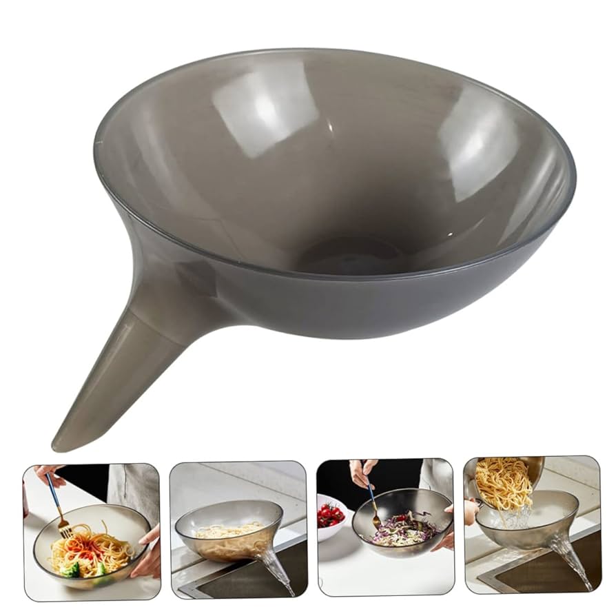 Rice Sieve Plastic Colander with Spout