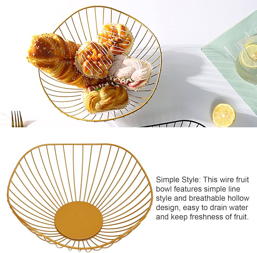 Metal wire fruit basket