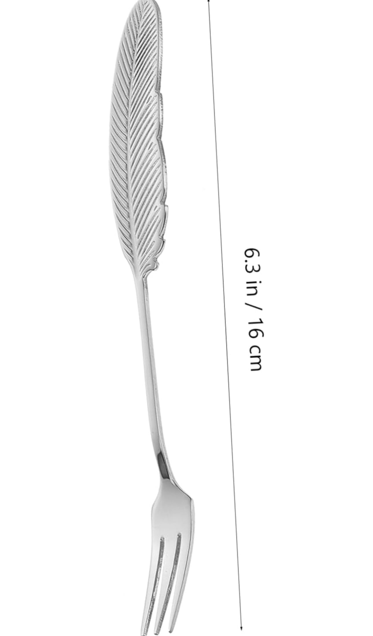 Metal leaf desert set(set of 2 pieces ,fork and spoon)
