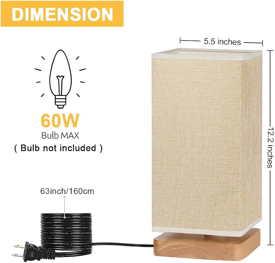 Wooden lamp table