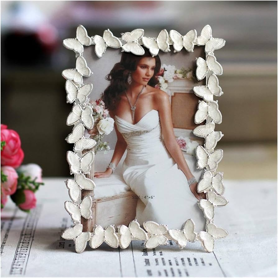 Butterfly white frame