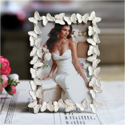 Butterfly white frame