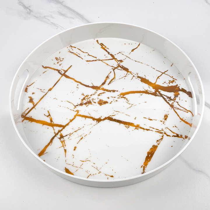 Marble Tray (White & Gold)