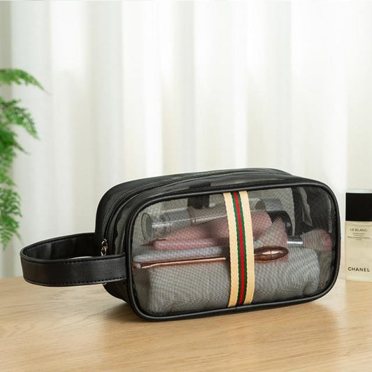 Black Mesh Cosmetic Bag