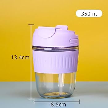 Glass cup with lid