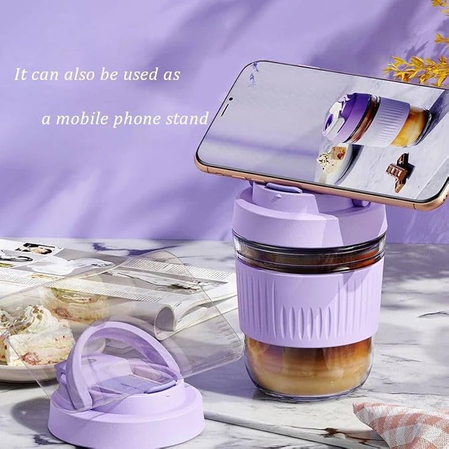 Glass cup with lid