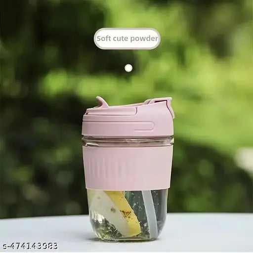 Glass cup with lid