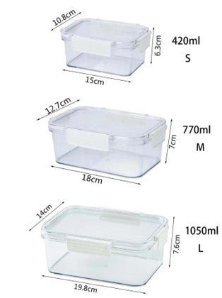 Plexi Kitchen Storage Box –  Set of 3