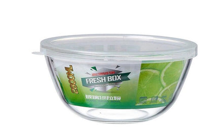 Round borosilicate food storage