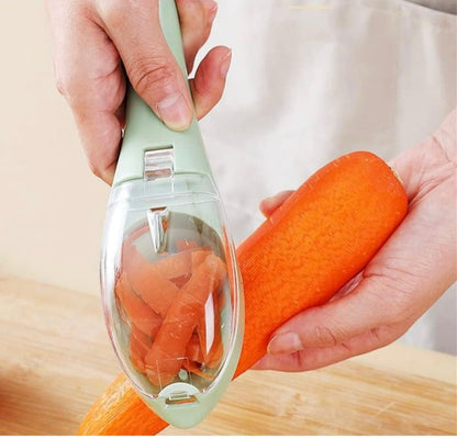 Multifunctional Vegetable Peeler with Built-In Storage