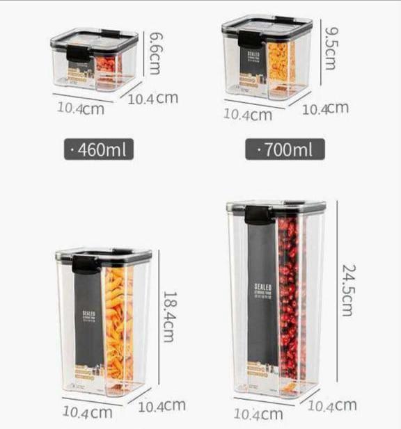 Set of Clear Storage Containers with Lid